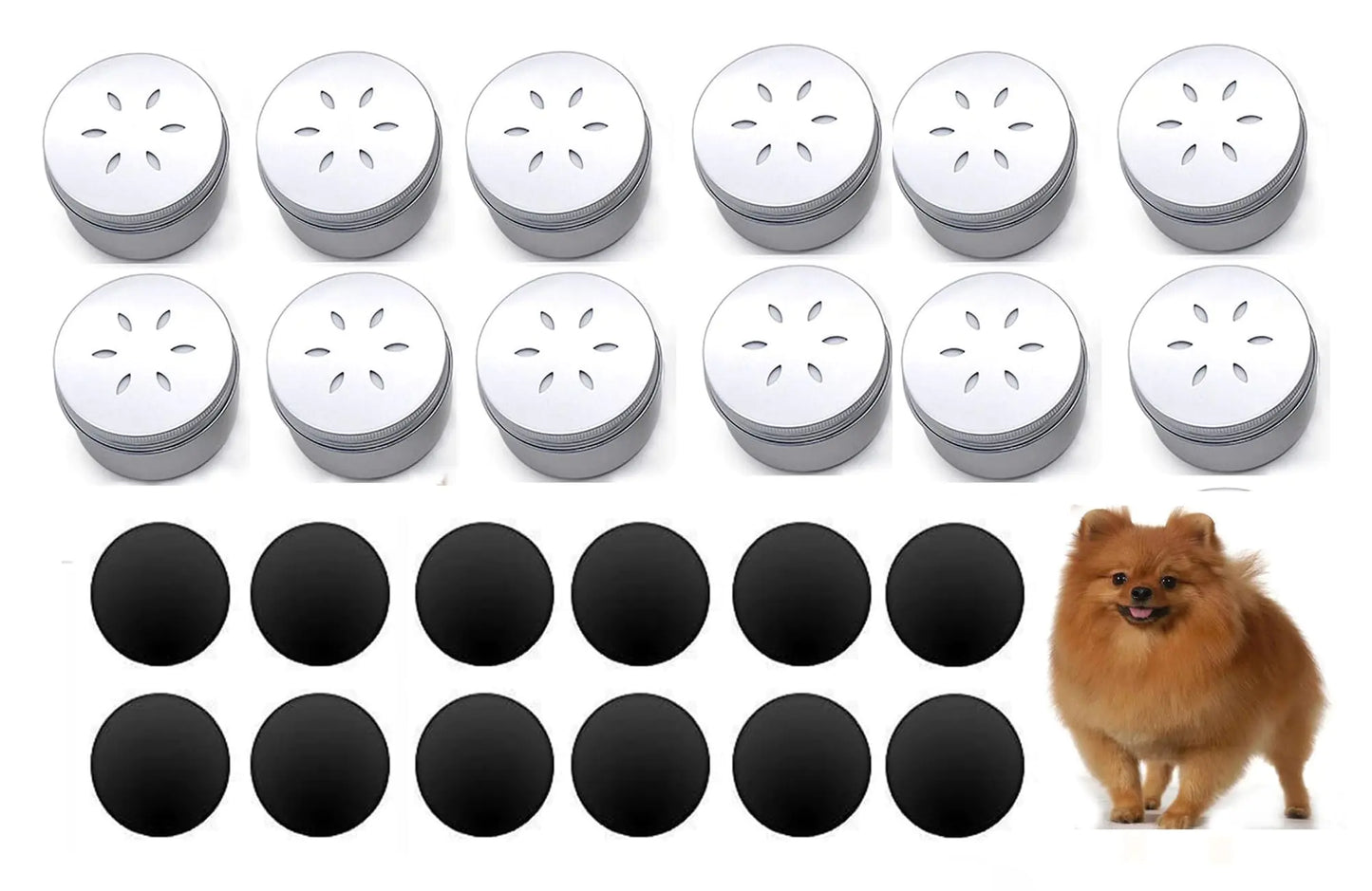 12 Pack Dog Nose Metal Container with 12 Magnetic Dog Scent Work Tins Dog Scent Training Box Dog Scent Training Kit Smell Training Canisters Aluminum Cans for Dogs Training - Avant Garde K9
